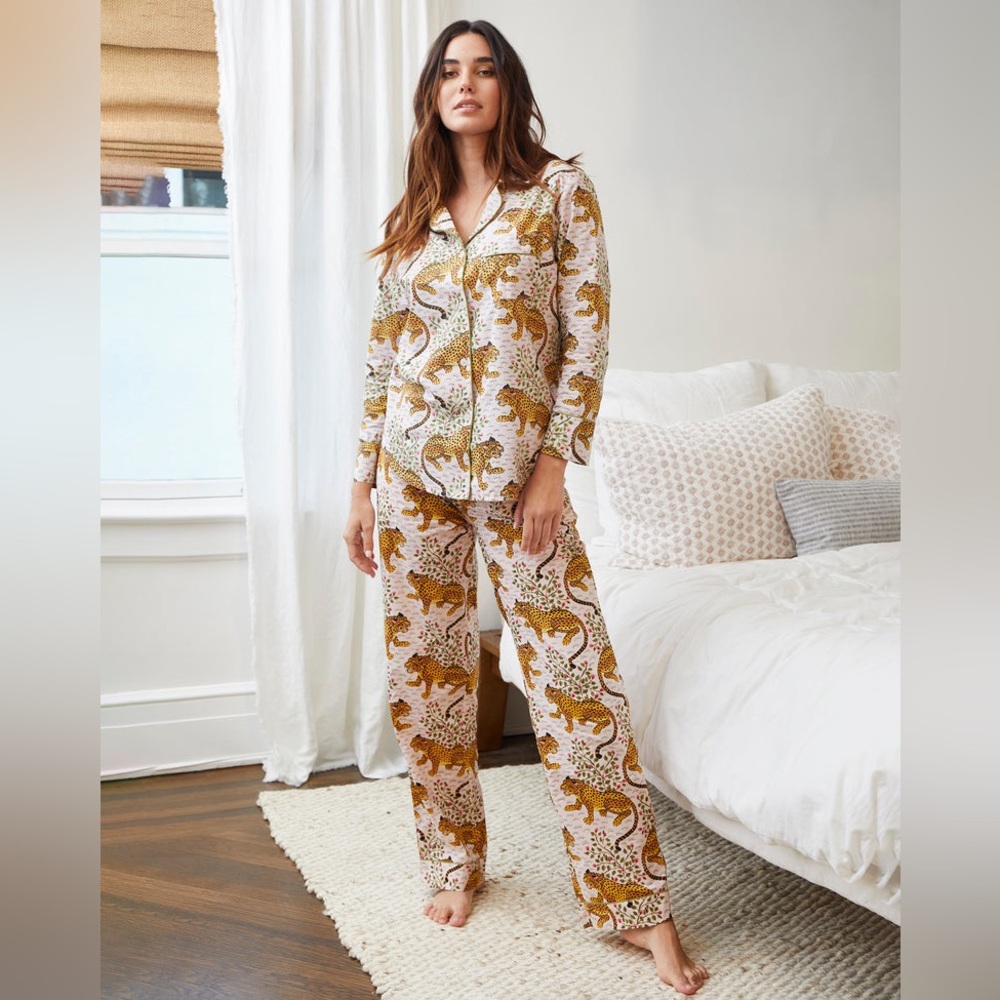 printfresh petite long pajama pj set in blush bagherra